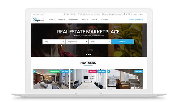 MyHome Real Estate WordPress